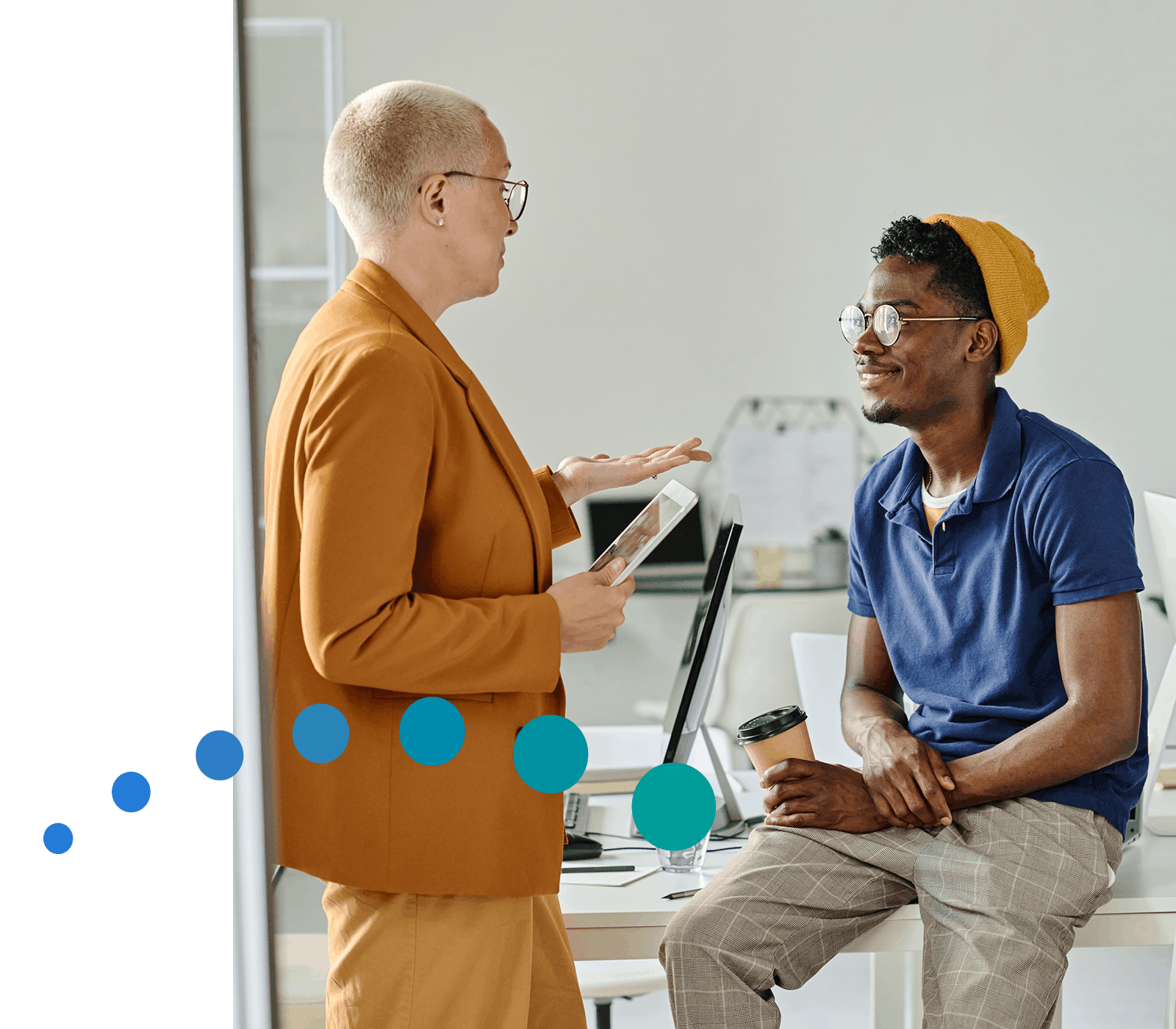 Two men entering partnership