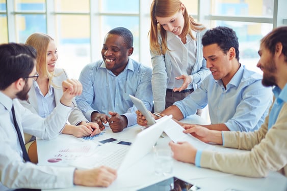 employees working together