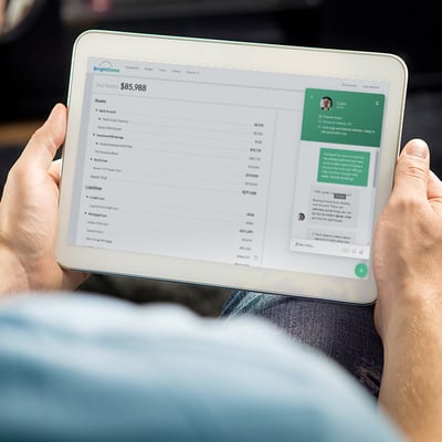 financial coaching on tablet