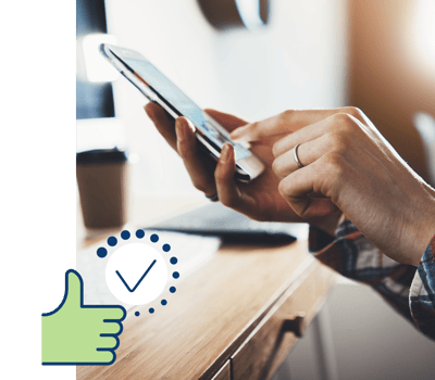 Checking finances on a phone